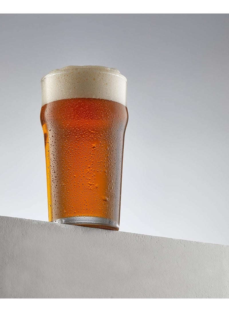 DubaiCrystal Beer Pint Glasses Set of 4. Large Beer Pint Glass Capacity in a Traditional Pub Drinking Glasses Design. Oversized Beer Glasses Set for Guinness, Stout, and Big Craft Beer Glasses - Image 5